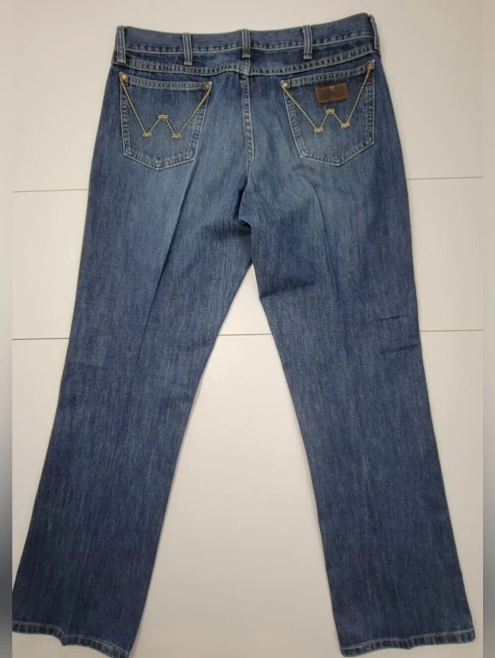 Wrangler Retro Jeans Mens 36X32 Relaxed Boot Western Cowboy Blue Denim Dark